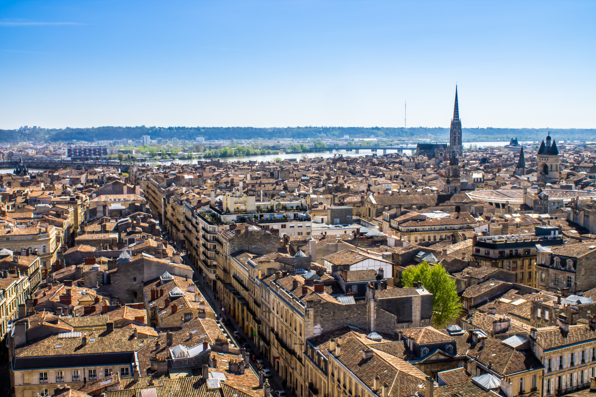 vue aérienne sur Bordeaux